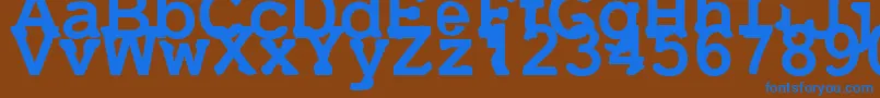 Uneek Font – Blue Fonts on Brown Background