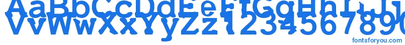 Uneek-Schriftart – Blaue Schriften auf weißem Hintergrund