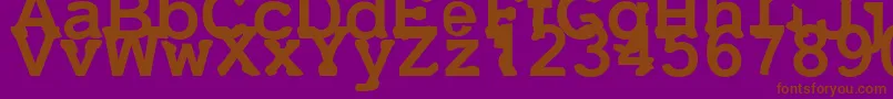 Uneek Font – Brown Fonts on Purple Background