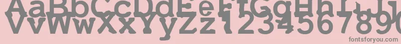 Uneek Font – Gray Fonts on Pink Background