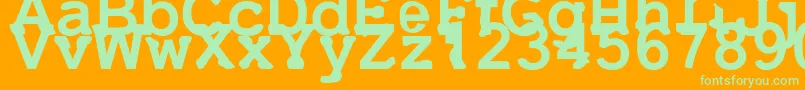 Uneek Font – Green Fonts on Orange Background
