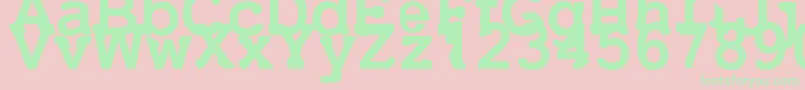 Uneek Font – Green Fonts on Pink Background