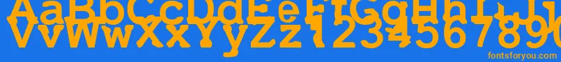 Uneek Font – Orange Fonts on Blue Background