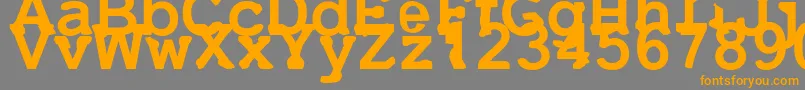 Uneek-Schriftart – Orangefarbene Schriften auf grauem Hintergrund