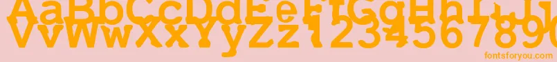 Uneek Font – Orange Fonts on Pink Background