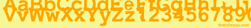 Uneek Font – Orange Fonts on Yellow Background