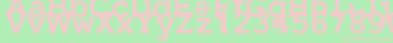Uneek Font – Pink Fonts on Green Background
