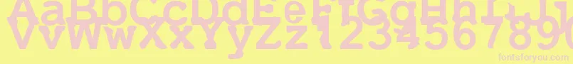 Uneek Font – Pink Fonts on Yellow Background
