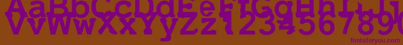 Uneek Font – Purple Fonts on Brown Background
