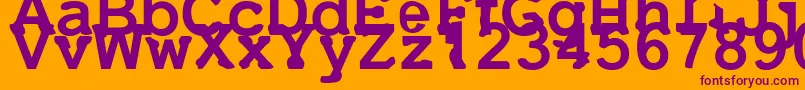 Uneek Font – Purple Fonts on Orange Background