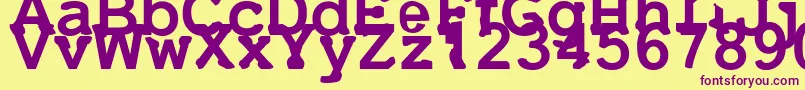 Uneek Font – Purple Fonts on Yellow Background