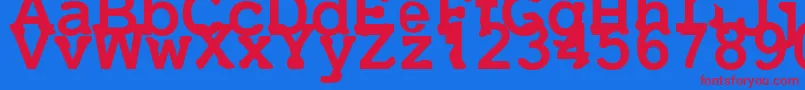 Uneek Font – Red Fonts on Blue Background