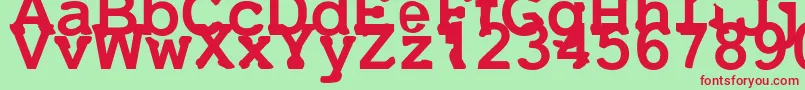 Uneek Font – Red Fonts on Green Background