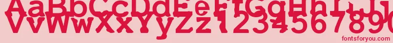 Uneek Font – Red Fonts on Pink Background