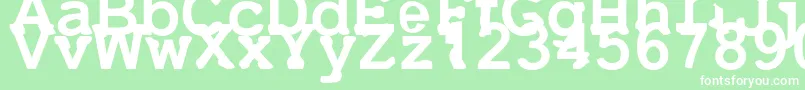 Uneek Font – White Fonts on Green Background