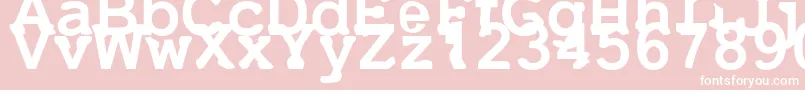 Uneek Font – White Fonts on Pink Background