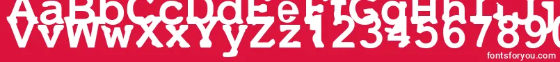 Uneek Font – White Fonts on Red Background