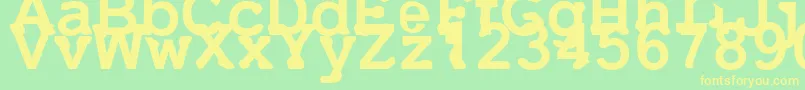 Uneek Font – Yellow Fonts on Green Background