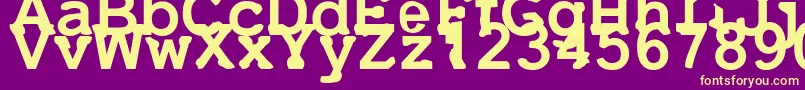 Uneek Font – Yellow Fonts on Purple Background