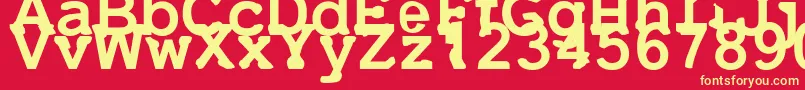 Uneek Font – Yellow Fonts on Red Background