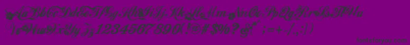 フォントHawaii – 紫の背景に黒い文字