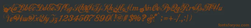 Hawaii Font – Brown Fonts on Black Background