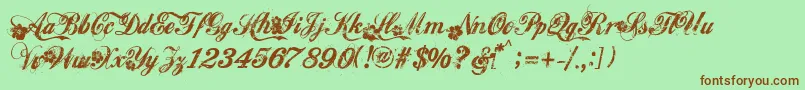 Hawaii Font – Brown Fonts on Green Background