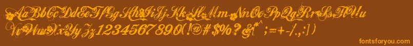 Hawaii Font – Orange Fonts on Brown Background