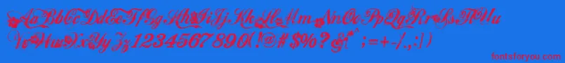 Hawaii Font – Red Fonts on Blue Background