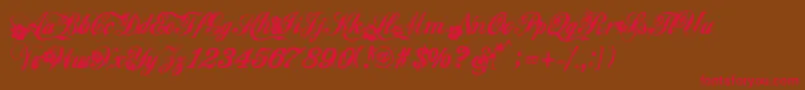 Hawaii Font – Red Fonts on Brown Background