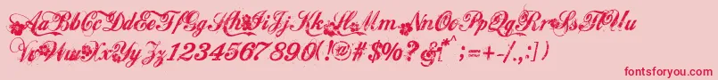 Hawaii Font – Red Fonts on Pink Background