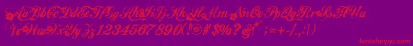 Hawaii Font – Red Fonts on Purple Background