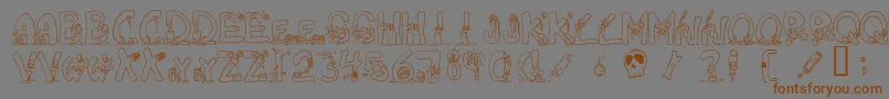 DecapitatedMedium Font – Brown Fonts on Gray Background