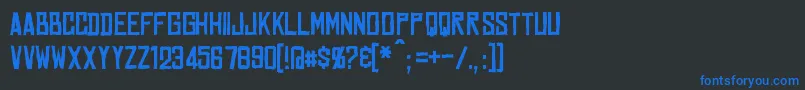 Marston Font – Blue Fonts on Black Background