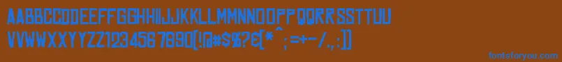 Marston Font – Blue Fonts on Brown Background