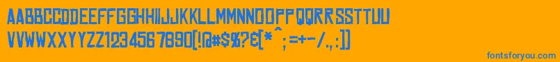 Marston Font – Blue Fonts on Orange Background