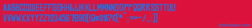 Marston Font – Blue Fonts on Red Background