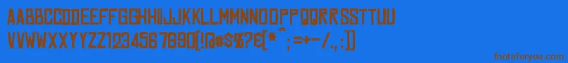 Marston Font – Brown Fonts on Blue Background