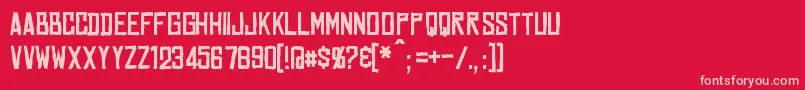 Marston Font – Pink Fonts on Red Background