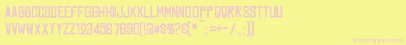 Marston Font – Pink Fonts on Yellow Background