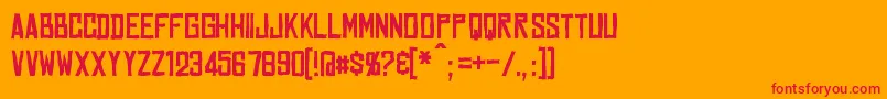 Marston Font – Red Fonts on Orange Background