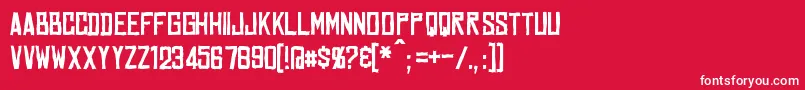 Marston Font – White Fonts on Red Background