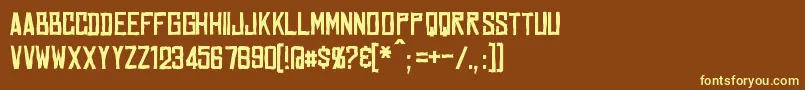 Marston Font – Yellow Fonts on Brown Background