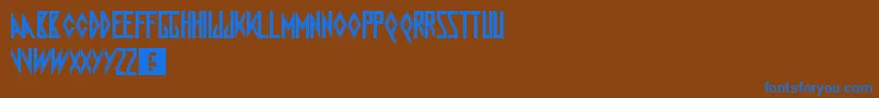 TheAntenna Font – Blue Fonts on Brown Background