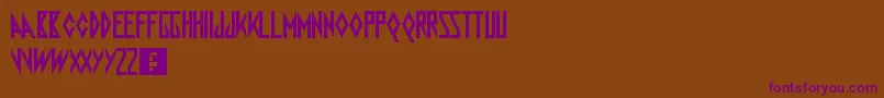 TheAntenna Font – Purple Fonts on Brown Background