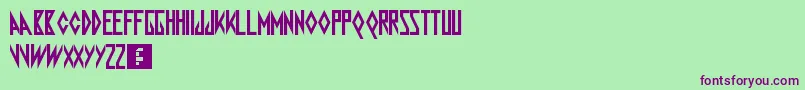 TheAntenna Font – Purple Fonts on Green Background