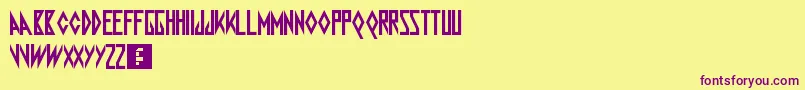 TheAntenna Font – Purple Fonts on Yellow Background