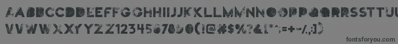 フォントTruskey – 黒い文字の灰色の背景