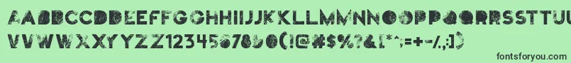 Truskey Font – Black Fonts on Green Background