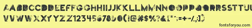 Truskey Font – Black Fonts on Yellow Background